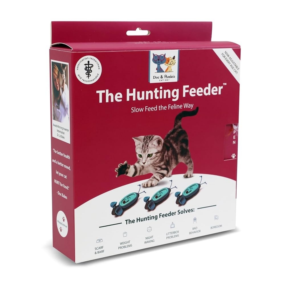 Doc & Phoebe's Cat Co. NIP Indoor Hunting Feeder Kit